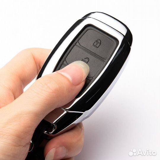 Чехол на ключ хендай солярис 2020 (металл и кожа)