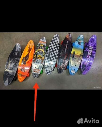 Пенниборд круизер пластиковый с ручкой