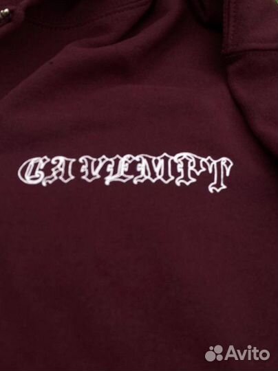 Зип худи от Cav Empt в бордовом варианте
