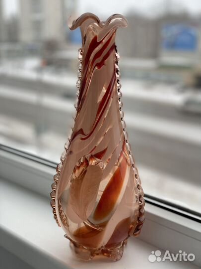 Ваза цветное стекло СССР