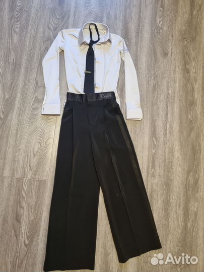 Боди, брюки, туфли для бальных танцев для мальчика