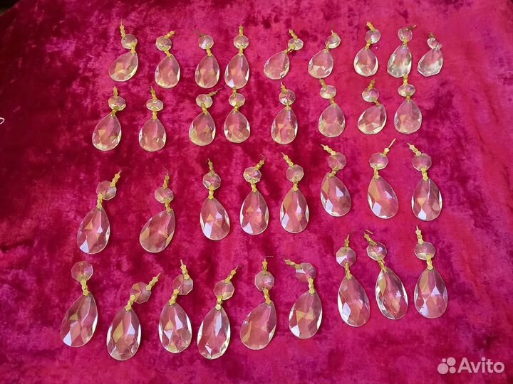 Подвески к люстре 18 шт, 55 шт и 49 шт