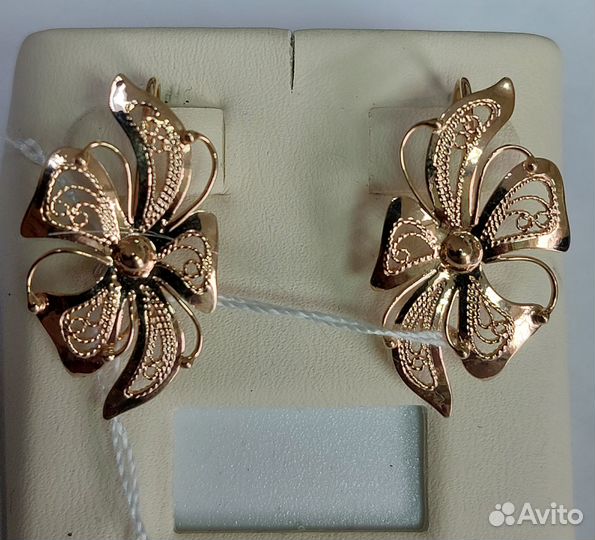 Золотые серьги 585 проба