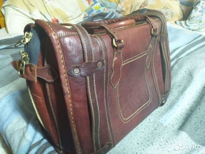 Саквояж кожаный