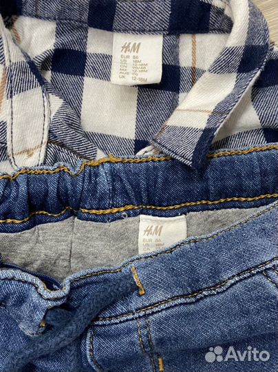 H&M для мальчика 86 размер джинсы, брюки, рубашка