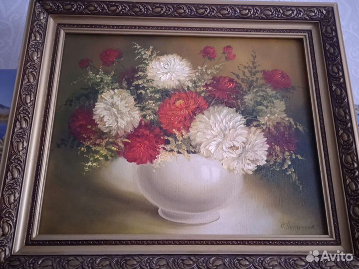 Картина масло, холст.Цветы