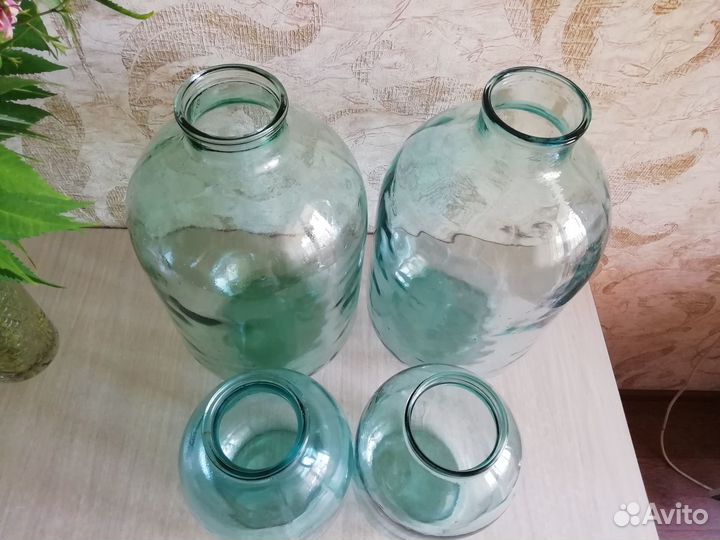 Бутыли 10л утолщенного стекла, банки 3л