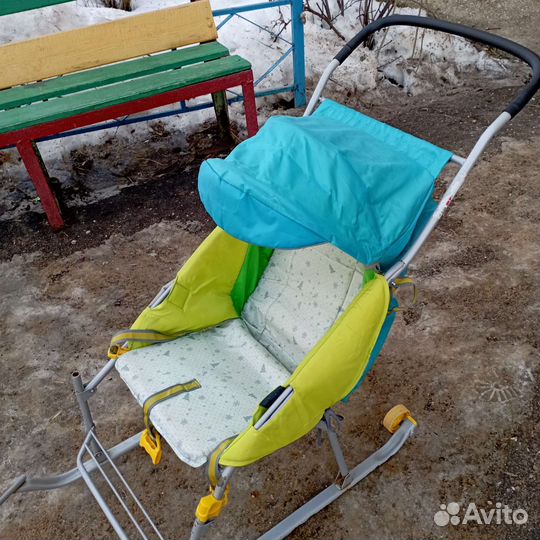 Санки-коляска с колесами