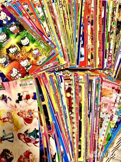 Наклейки и календарики из детства 2000-х годов