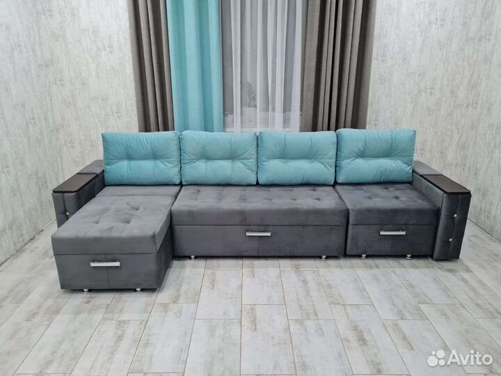 Диван трансформер 3 в 1 со столиком