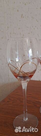 Фужеры бокалы для вина. Стекло 6 штук