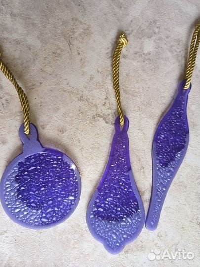 Ёлочные игрушки из эпоксидной смолы
