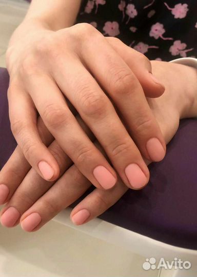 Комбинированый маникюр с покрытием