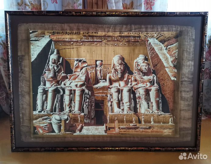 Картина на папирусе,новая (произв. Египет) 104х75с