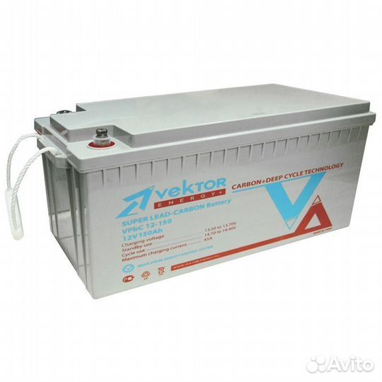 Аккумулятор Vektor Energy VPbC 12-150 carbon 150Ач