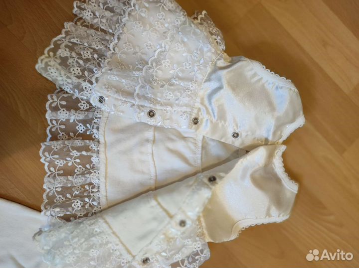 Набор нательный на выписку, платье детское