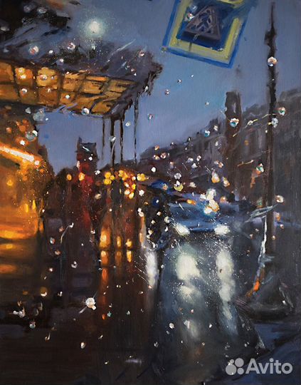 Картина маслом «Ноктюрн 002»