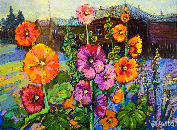 Картина, масл. пастель