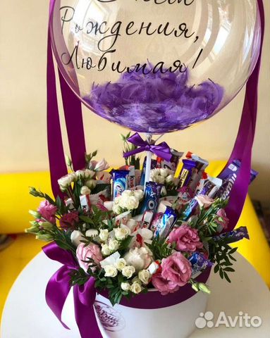 Живые цветы букеты и шар