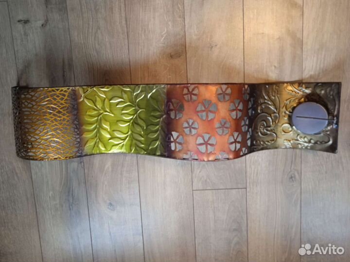 Панно подсвечник настенный металл