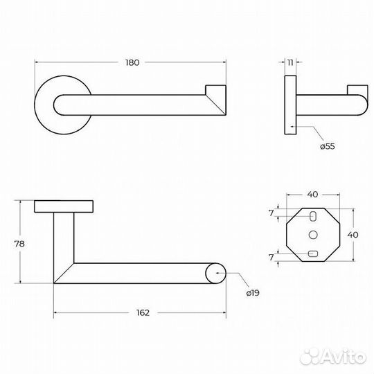 Держатель бумаги Cezares хром relax-PH2-01