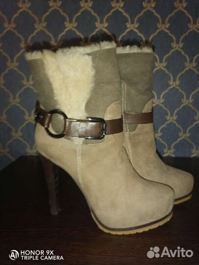 Полусапожки женские зимние, натуральная кожа