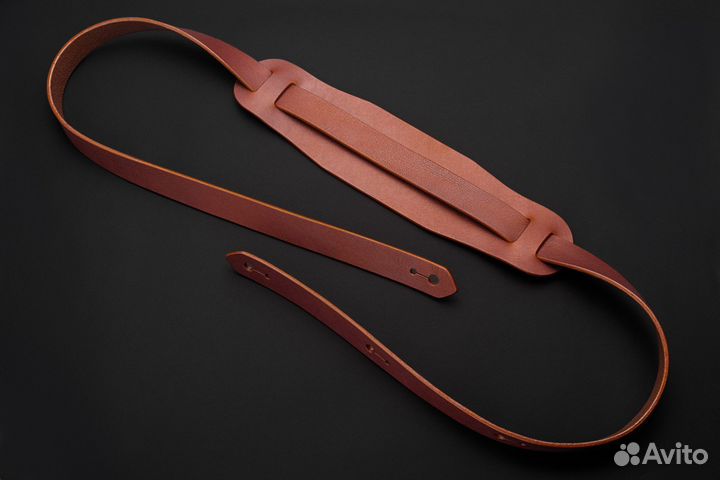 Кожаный ремень для гитары, ручная работа