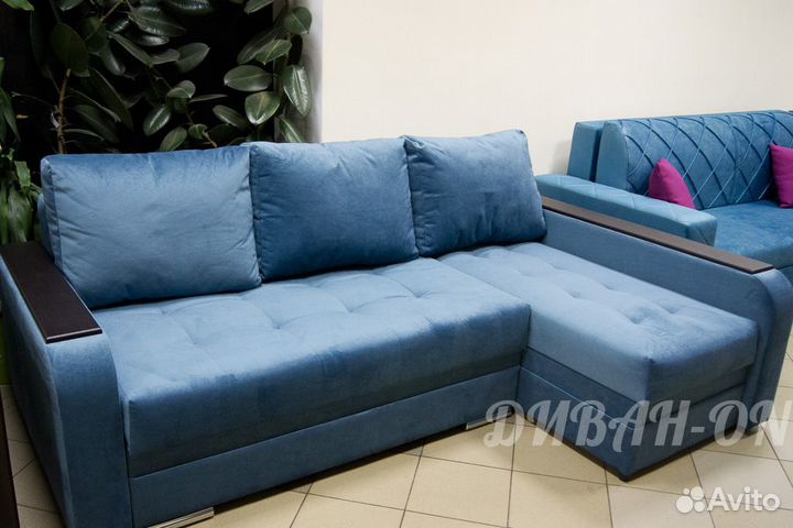 Угловой диван сп.м 150х200, удлиненный подлокотник