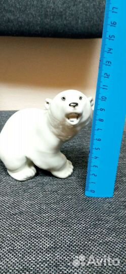 Фарфоровая статуэтка медведь лфз