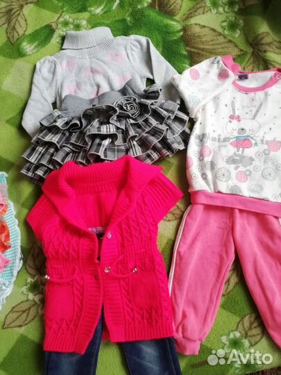 Вещи для девочки на 1-2 года, пакетом