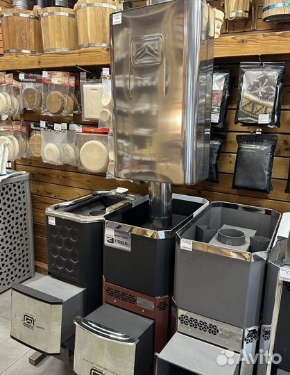 Печь для бани Русь 18Л с баком для воды