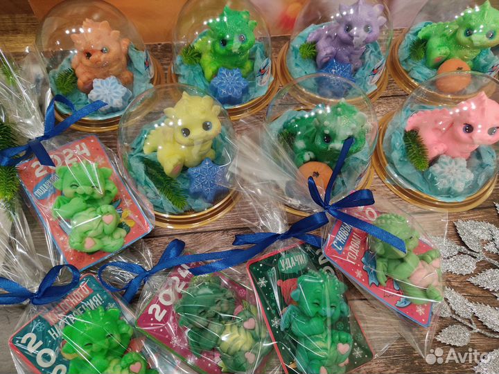 Мыло сувенирное Драконы, Виски, Мандарины