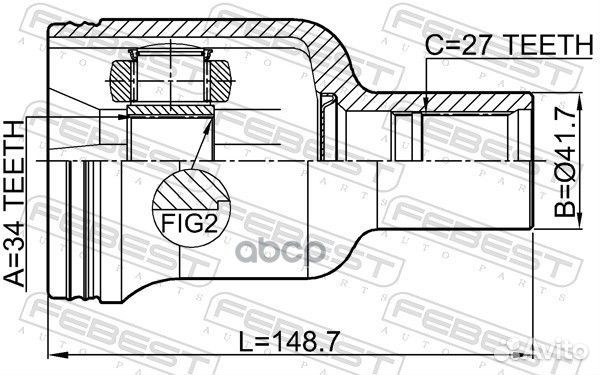 Шрус внутренний правый 34x41.7x27 '1811-antrh F