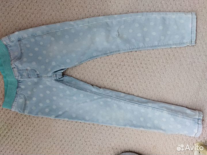 Джинсы утепленные, штаны для девочки 116-122