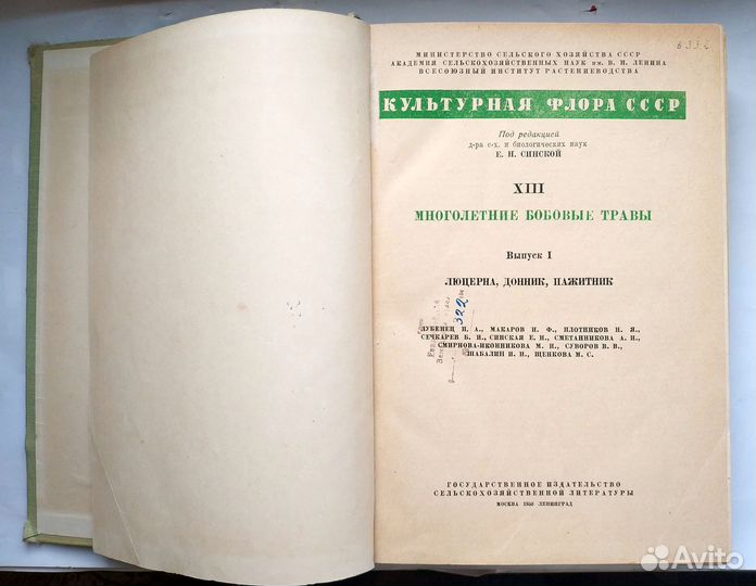 Культурная флора СССР Том13 Многолетние травы 1950