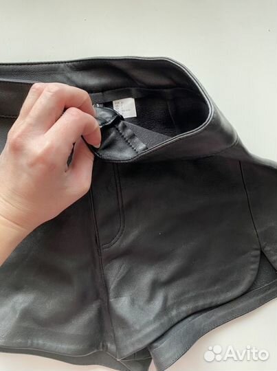 Шорты кожанеые с высокой пасадкой