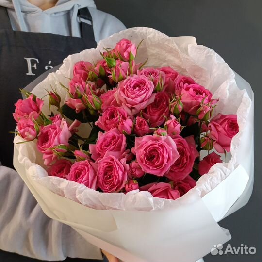 Розы пионовидные доставка цветов Букет роз