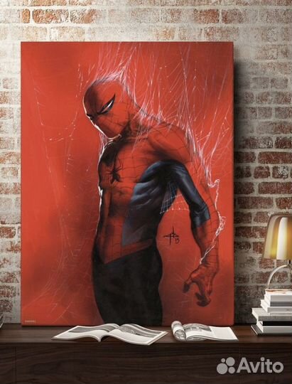 Человек паук картина на холсте 100х60