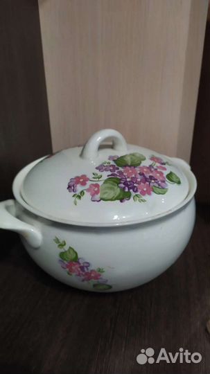 Керамическая супница и блюдо СССР