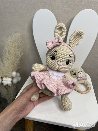 Набор для новорожденного игрушки вязаные