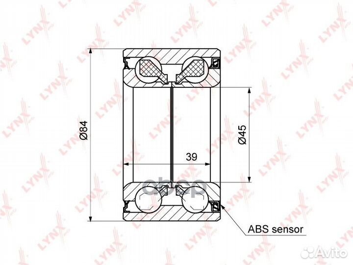 Комплект подшипника ступицы колеса перед WB