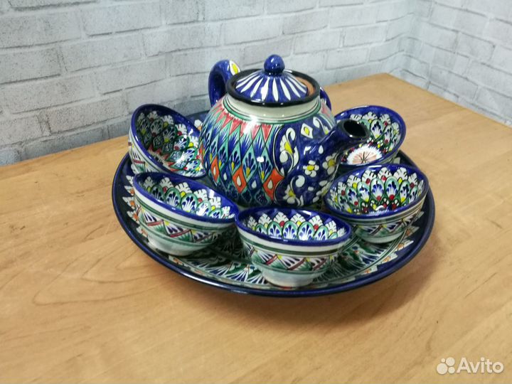 Риштанская керамика (комплект посуды)