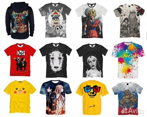 Шелкография-принт, печать на футболках, DTF