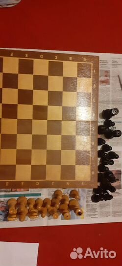 Шахматы деревянные времен СССР 43 см 43 см