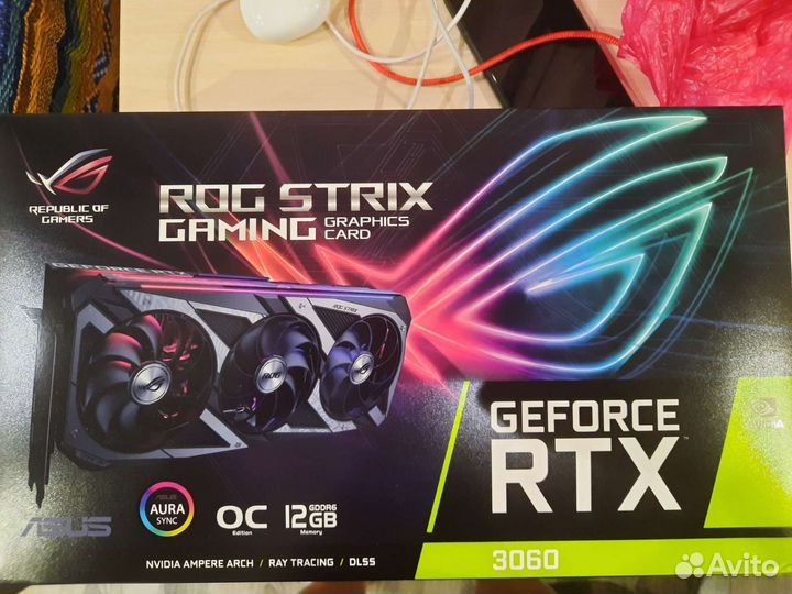 Видеокарта Asus rog strix RTX 3060