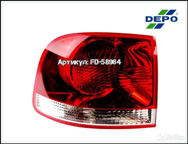 Левый фонарь задний Volkswagen туарег