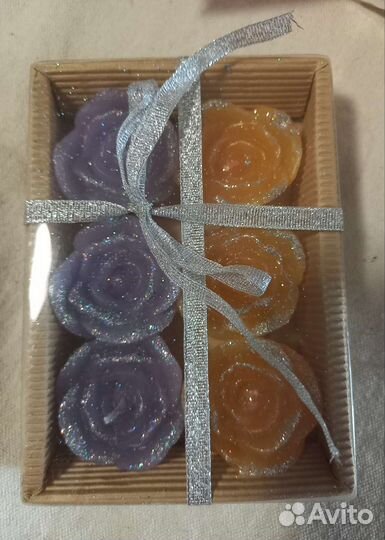 Свечи, мыло, мыльные розы