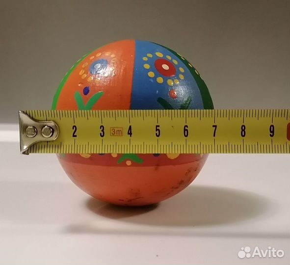 СССР Музыкальная деревянная игрушка Неваляшка-шар