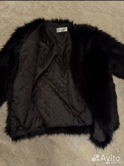 Шуба / шубка искусственный мех черная