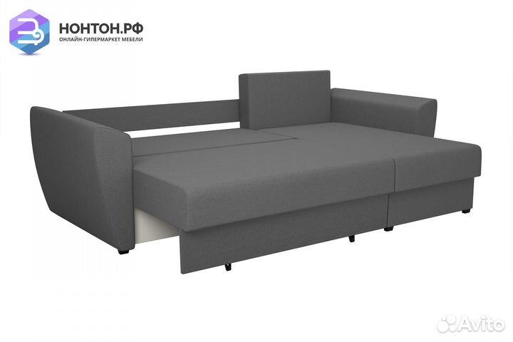 Диван угловой выкатной София серый